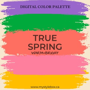 True (Warm) Spring Season Digital Color Palette