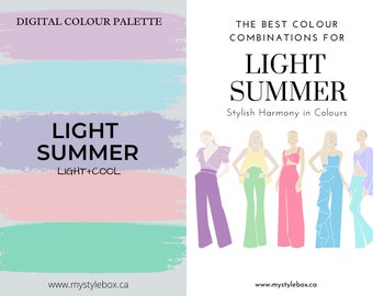 Lot de palettes de couleurs numériques Light Summer Season et de combinaisons de couleurs