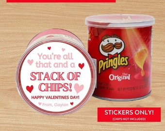 Chip Valentine Stickers: Personalized School Valentines