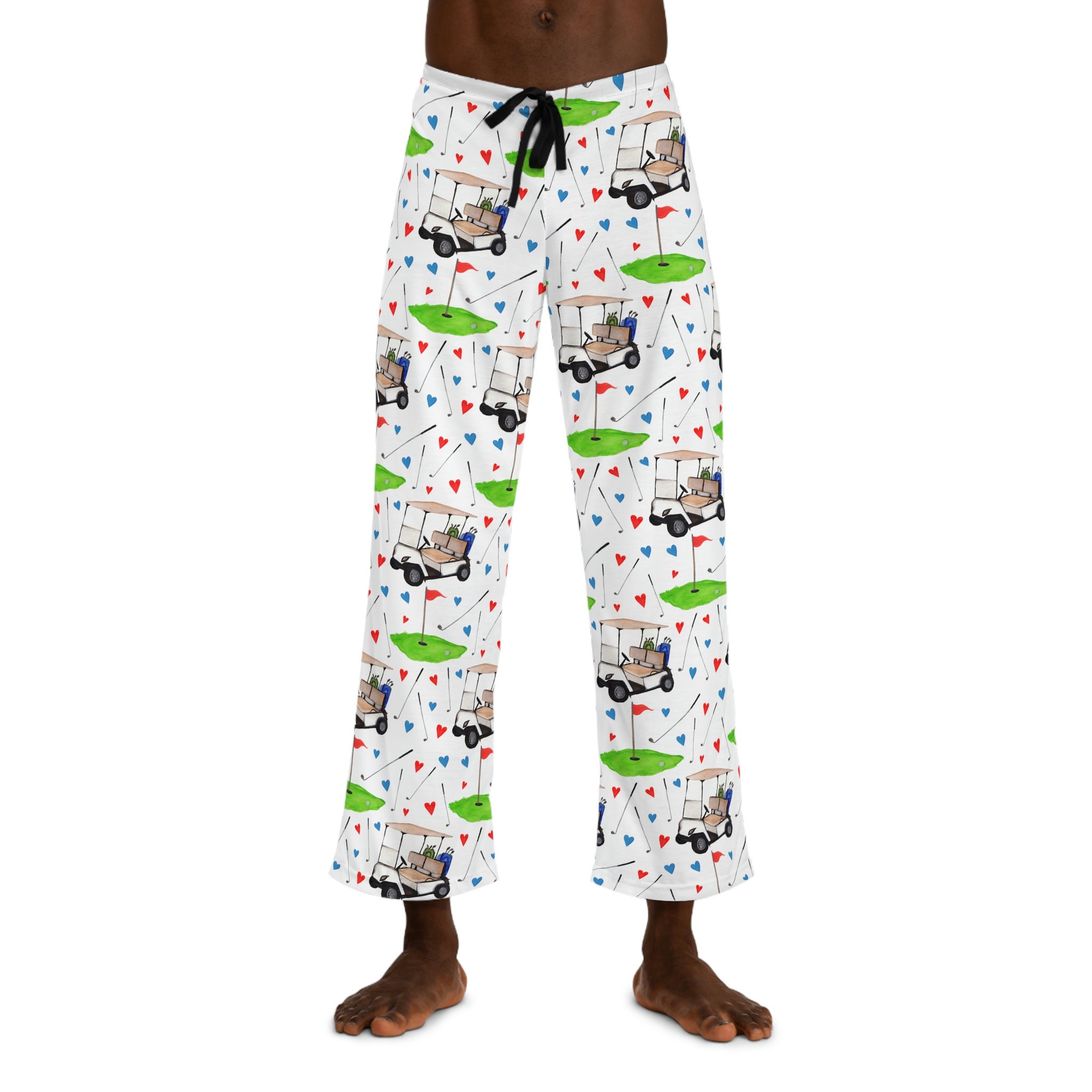 Men's Golf Print Pajamas Golf Theme Pjs for Men / Teen Boys Men's