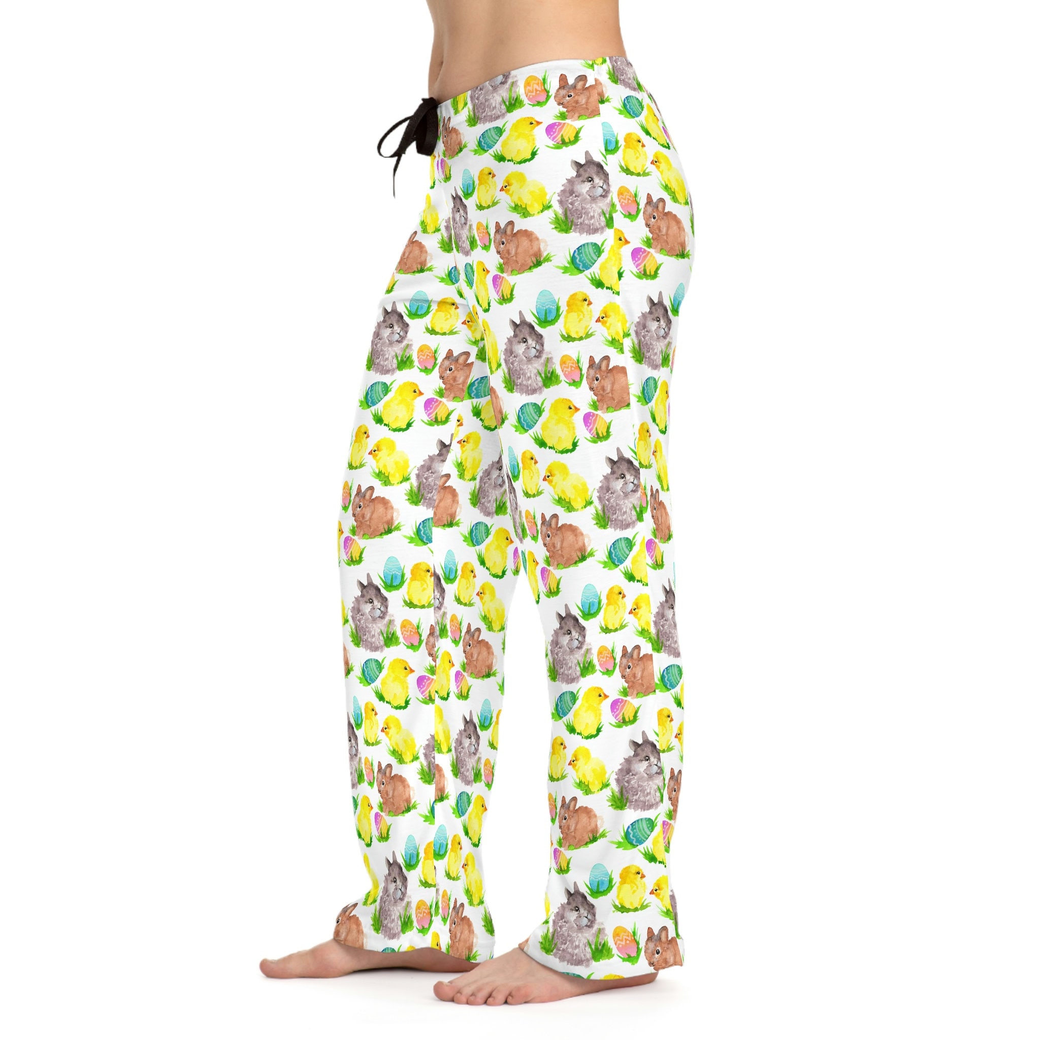 Baby Bunny Pajama Pants Rabbit Baby Chick Easter Egg Print Pjs Cute