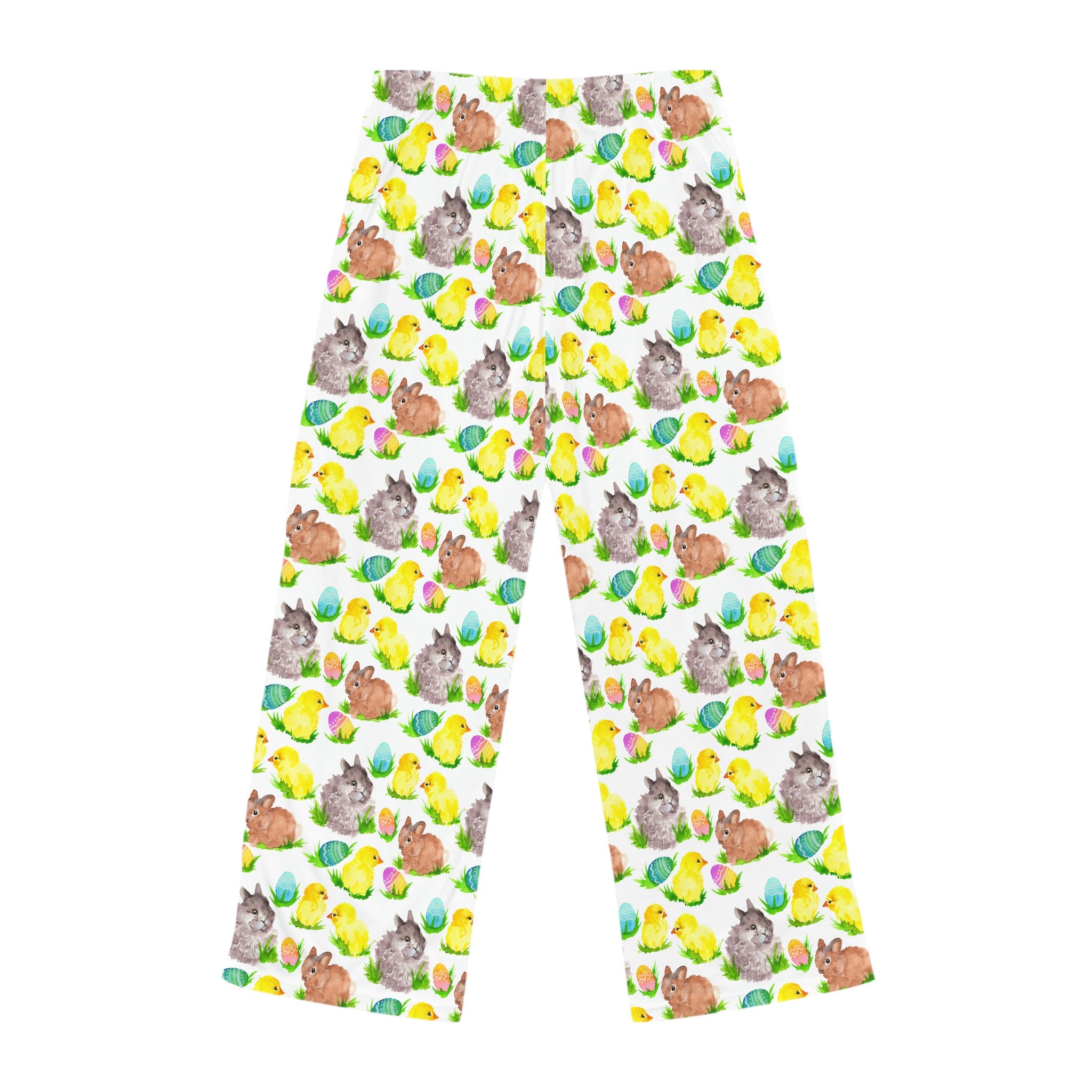 Baby Bunny Pajama Pants Rabbit Baby Chick Easter Egg Print Pjs Cute