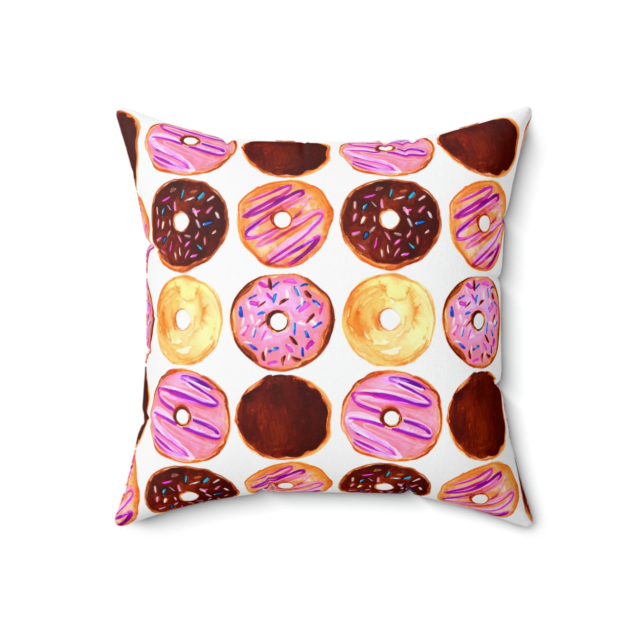 Sprinkle Donut Shaped Throw Pillow