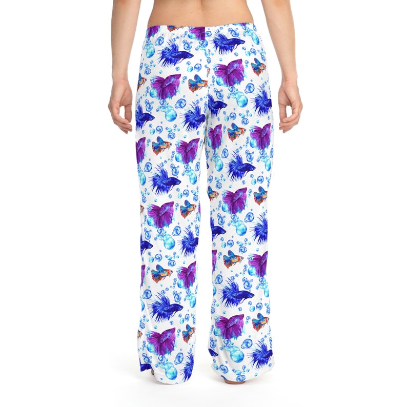 Blue Purple Rainbow Betta Fish Pajama Pants for Women Betta Etsy