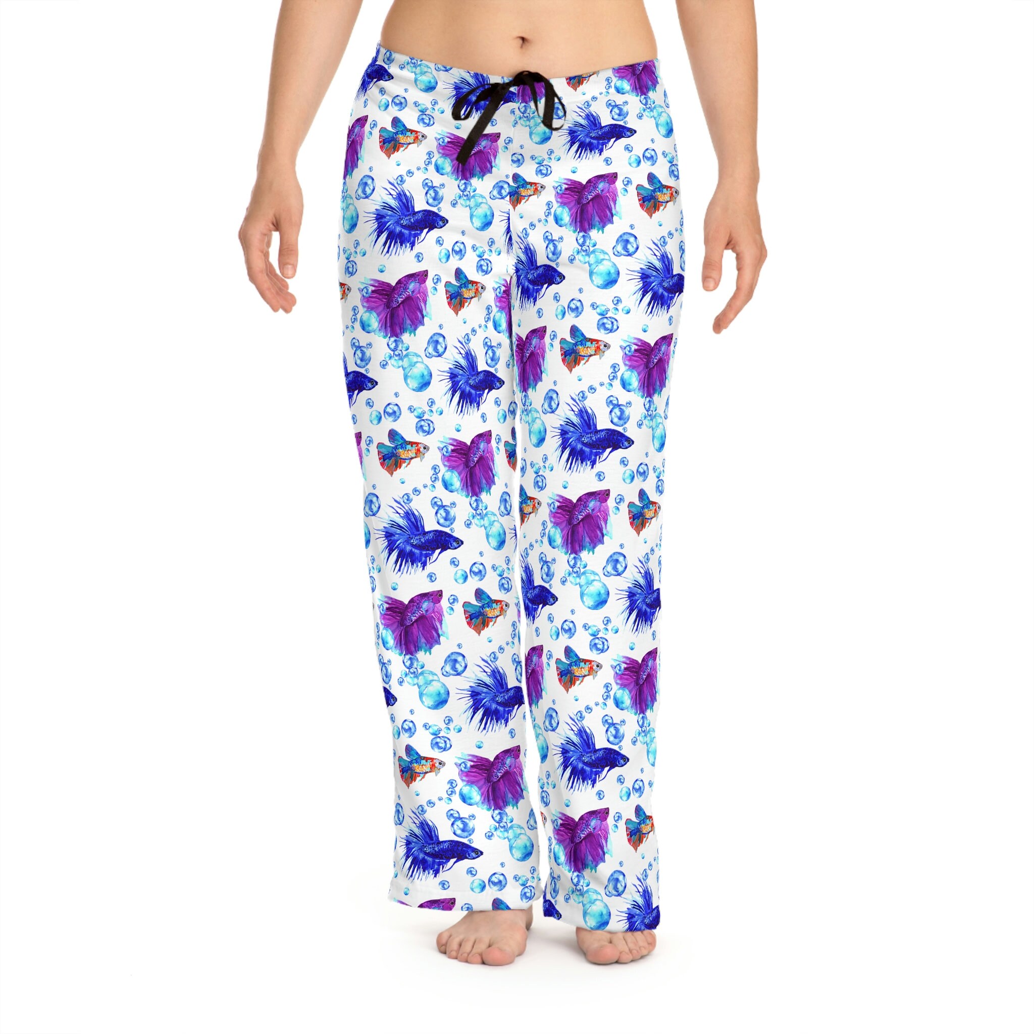 Blue Purple Rainbow Betta Fish Pajama Pants for Women Betta Etsy