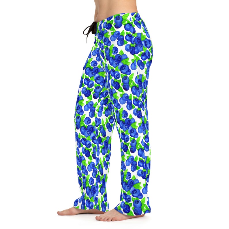 Blueberry Pajama Pants for Women and Teen Girls Blueberry Print Pjs ...