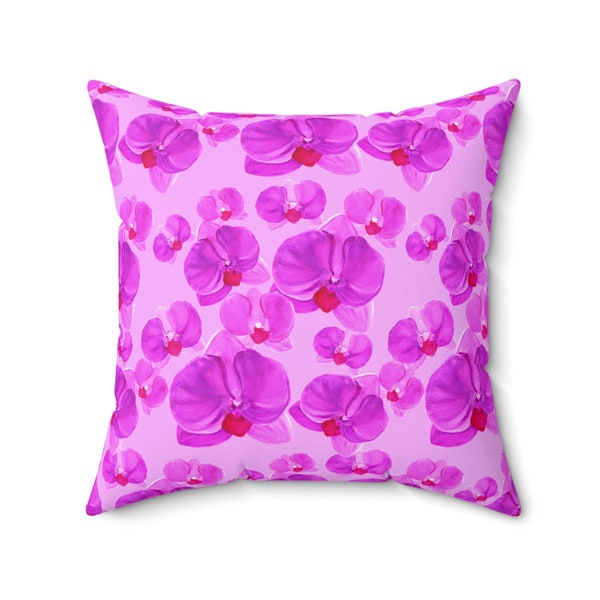 Orchid Flower Pillow Etsy