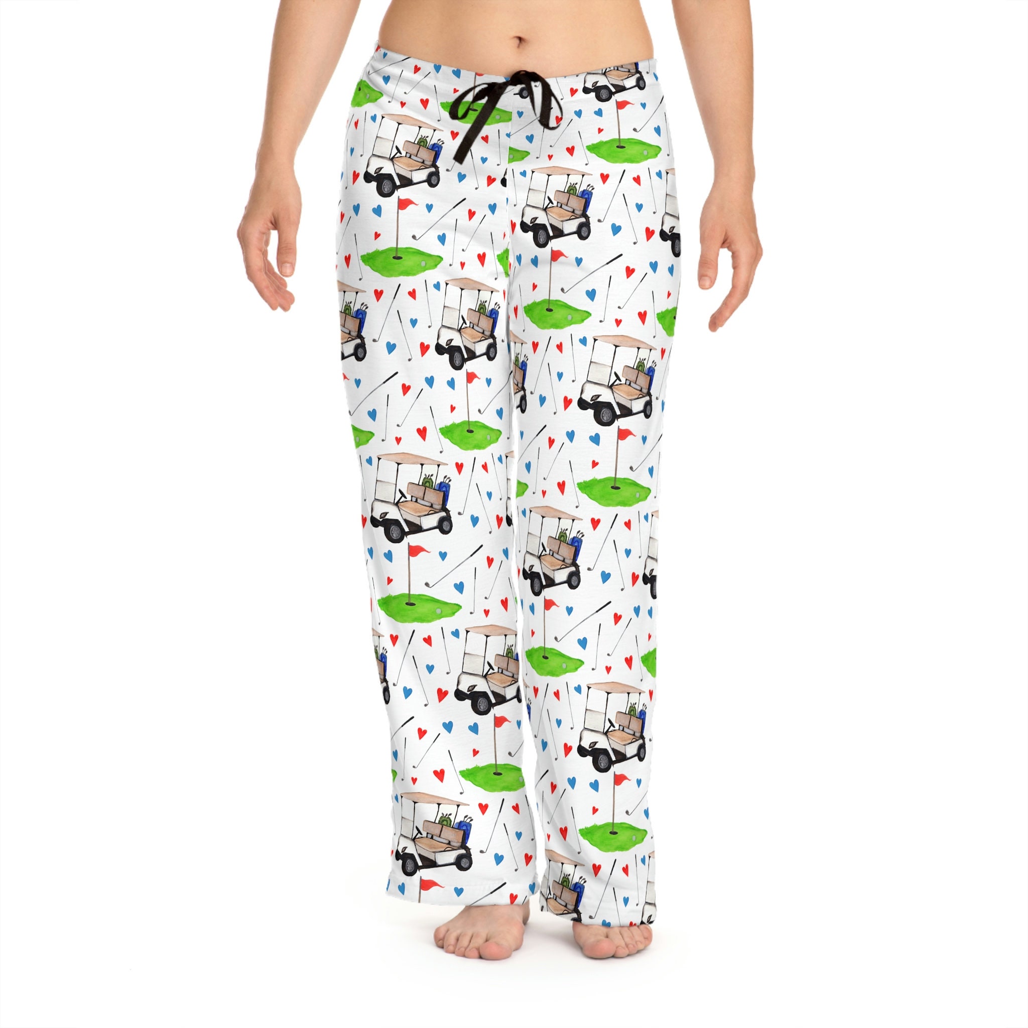 Golf Print Pajama Pants for Women Golf Theme Pajamas Women's Golfer
