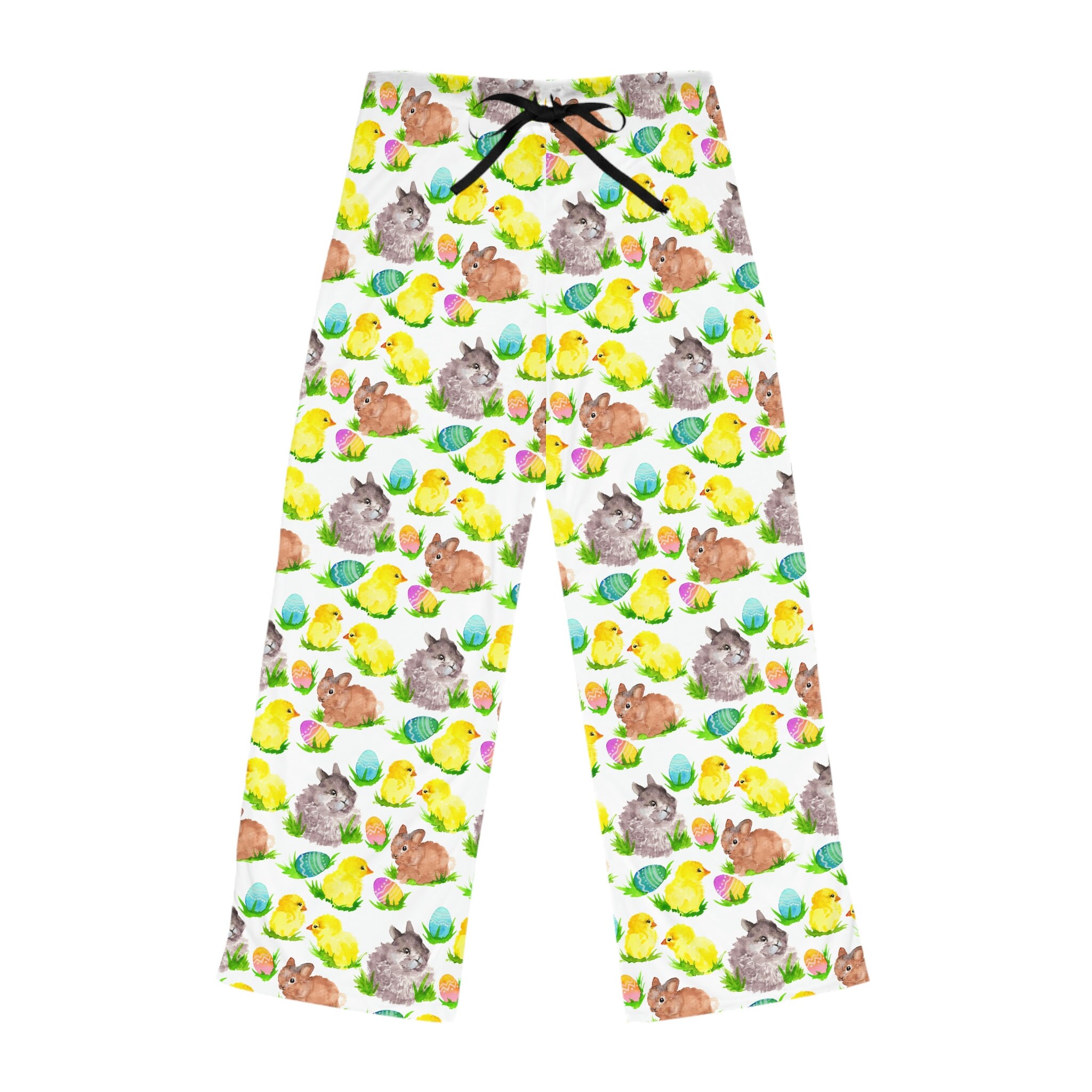 Baby Bunny Pajama Pants Rabbit Baby Chick Easter Egg Print Pjs Cute
