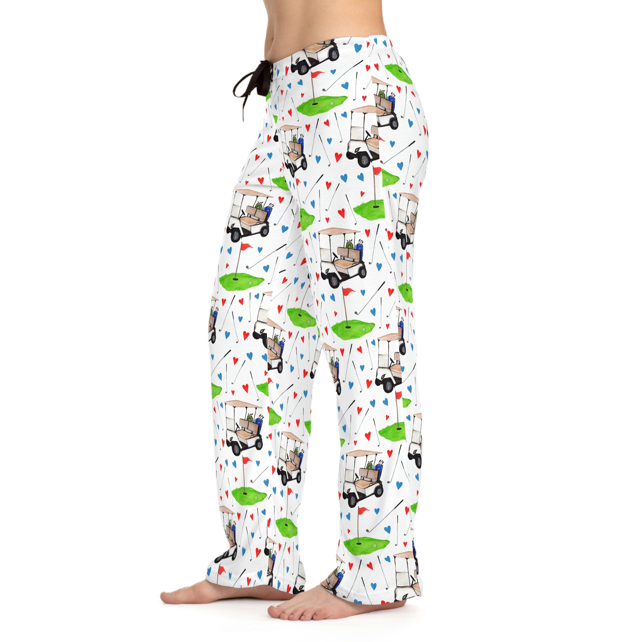 Golf Print Pajama Pants for Women Golf Theme Pajamas Women's Golfer ...