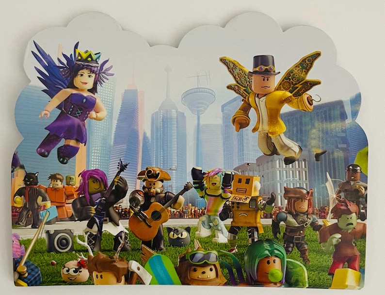 Roblox Birthday Party favors ,Supplies and Gifts 10pcs Party invite