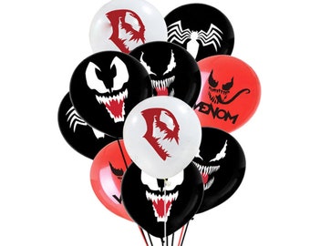Venom Inspired Latex Balloons| Party Favors| Party Decor