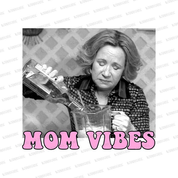 Mom Vibes Kitty Retro Pink PNG, Mom Life PNG, trending download mama funny That 70s show Png, 3 files