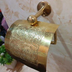 3 set di tre porta carta igienica in ottone massiccio fatti a mano dal Marocco Un nuovo ornamento decorativo nell'artigianato tradizionale marocchino