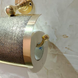 Confezione da 3 set di tre porta carta igienica in ottone massiccio realizzati a mano dal Marocco Nuovo ornamento decorativo in tradizionale artigianato marocchino