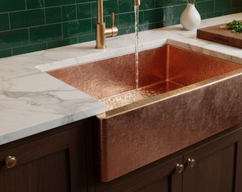 Handmade Moroccan  Luxury Design  Hand-Hammered Solid Red Copper Masterpiece from Marrakech