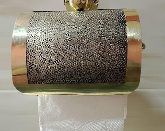 Handcrafted Solid Brass Toilet Paper Holder - Moroccan Ornament (Set of 3)