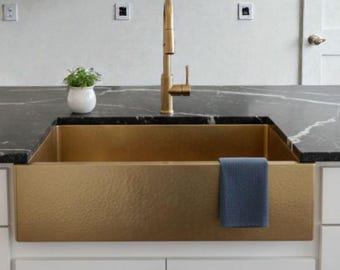 Moroccan Yellow Bronze Copper Basin from Marrakech – Handmade Luxury, 100% Solid Copper”