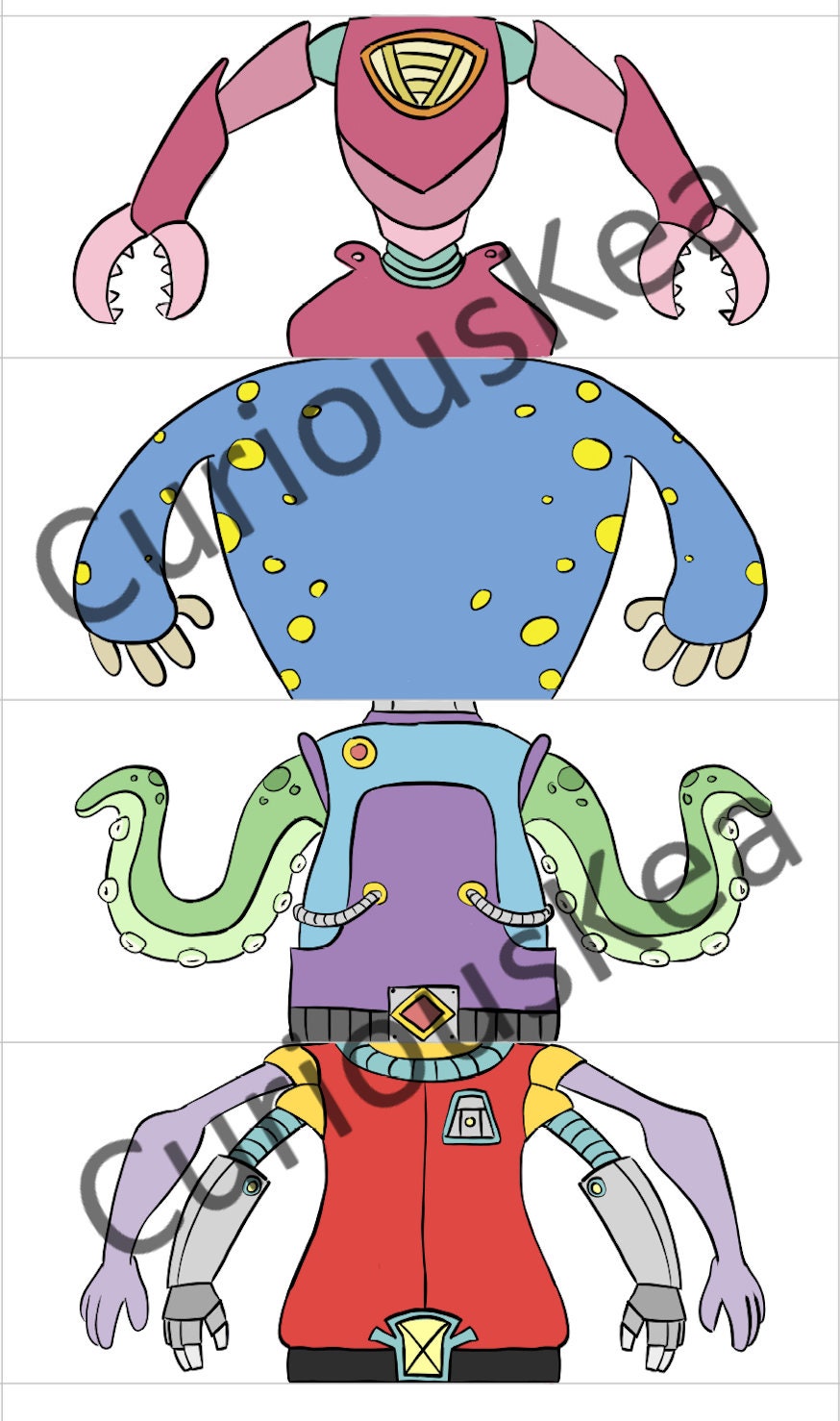 Mix and Match Activity - Silly Aliens Set #1 - Kids Activity ...
