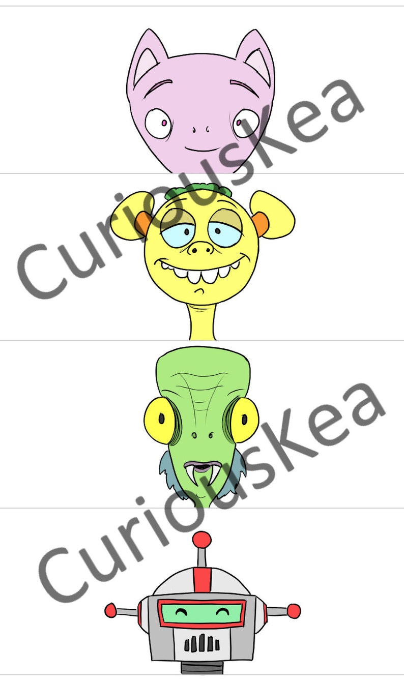 Mix and Match Activity Silly Aliens Set 2 Kids Activity - Etsy