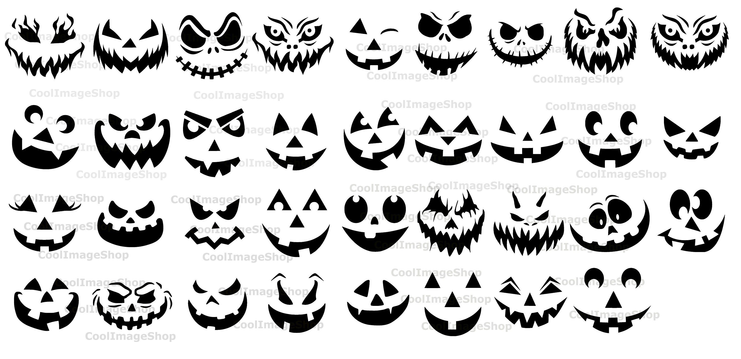 Halloween Kurbis Gesichter Vorlagen