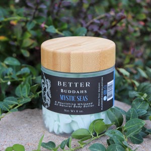 MYSTIC SEAS Körperbutter | Alle natürlichen Shea & Mangobutter | Nicht fettend | Körper Feuchtigkeitscreme | Körpercreme | Bessere Buddahs | 8 Unzen