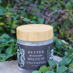 HIMALAYAN ASH Body Butter | All Natural Whipped Shea & Mango Butters | Non-Greasy | Body Moisturizer | Body Cream | Better Buddahs | 8 oz.