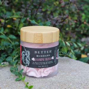 JASMINE BLISS Körperbutter | Alle natürlichen Shea & Mangobutter | Nicht fettend | Körper Feuchtigkeitscreme | Körpercreme | Bessere Buddahs | 8 Unzen