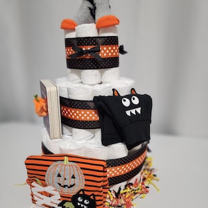 Halloween Diaper Cake (Boy)- Baby Gift/Baby Shower Centerpiece