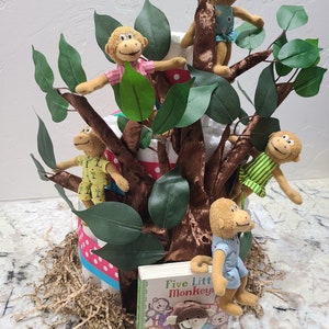 Five Little Monkeys Diaper Cake - Baby Gift/Baby Shower Centerpiece