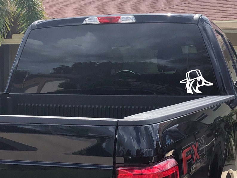 Wood Duck With Backwards Hat Decal Etsy