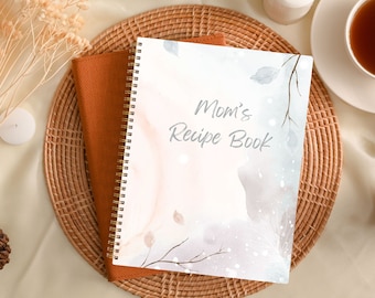 Custom Recipe Book, Personalized Recipebook for Mom, Cook, Family, Chef, Baker, Cookbook to Write in, Hardcover or Softcover Cooking Journal