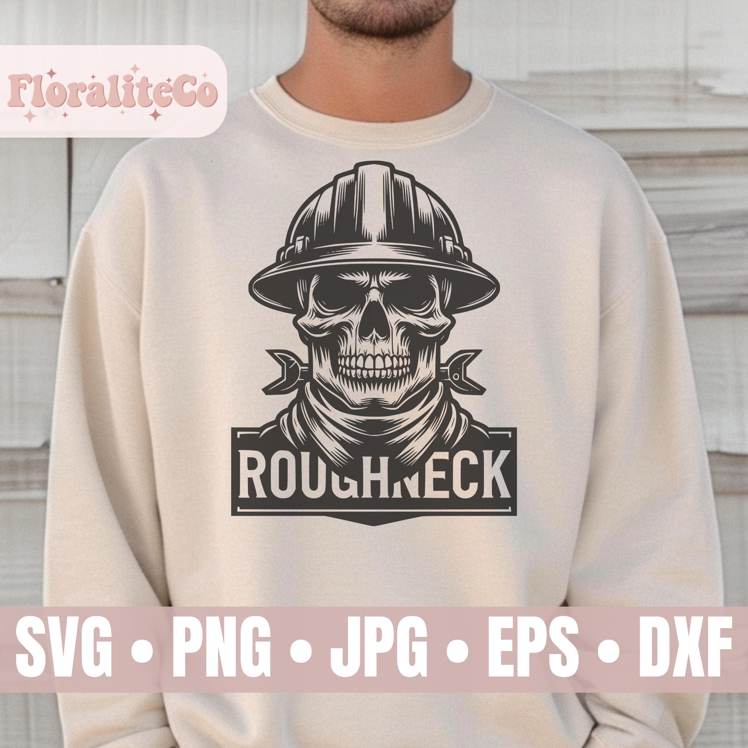 Oilfield Roughneck Skull Hard Hat SVG PNG, Roughneck Shirt Design ...