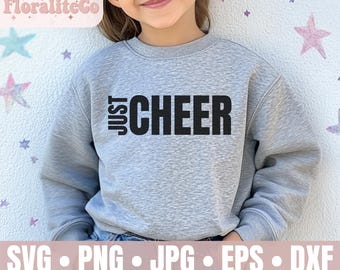 Just Cheer svg png, Cheer Big Svg, Cheer Svg, Cheer svg, Cheerleading Svg, Cheer Silhouette, cheer team svg, Silhouette, Cut File, Digital