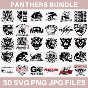 Panthers Football svg, Panthers Cheerleader svg, Panthers Maskottchen svg, Panther Schule svg, Panthers Logo svg, Download digitaler Dateien
