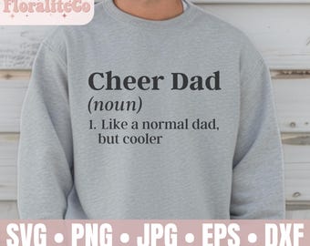 Papá animador SVG PNG JPG, animadora divertida Svg, animadora Svg, animadora Svg, camiseta de papá animador, mamá animadora Svg, papá Svg, archivos Svg para Cricut