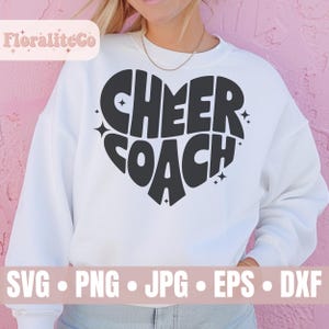 Cheer Coach Svg, Png Dxf Eps, Cheerleader Coach Shirt, Megaphone Svg, Pom Pom, Heart Cricut Cut Files, Silhouette, Cheerleading Coach