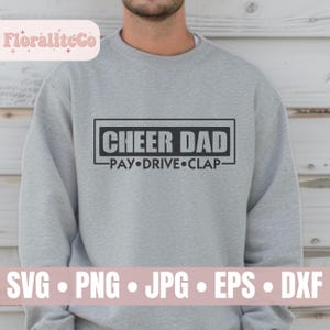 Cheer Dad SVG PNG DXF File, Funny Cheer Dad Shirt, Cheerleading Competition, Cheer Life Svg, Cheer Squad Svg, Game Day Svg, Dad Shirt Svg