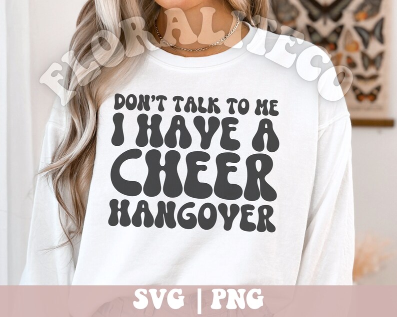 Cheer Competition Hangover Png Svg, Cheerleader Png Svg, Cheer Vibes, Game Day, Competition Cut File For Shirt, Mug, Cutting, Pocket Design image 3