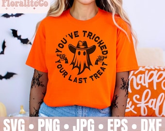 Boo Haw SVG PNG, Fantasma Vaquero, Halloween Svg, Camiseta Divertida de Halloween, Vibras Espeluznantes Svg, Sombrero de Vaquero Svg, Vaquera de Halloween Svg, Truco o Trato