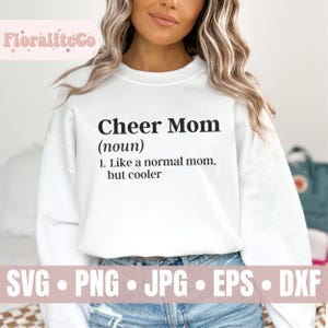 Cheer Mom SVG PNG JPG, Cheer Mom Definizione Svg, Cheer Mom Varsity Svg, Cheer Mom Maglietta Svg, Cheerleading Svg, File di progettazione maglietta Cheer Mama