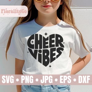 Cheer Vibes SVG PNG, Besties Forever svg, Retro jubeln Crew, Familie Shirt svg, beste Freunde, lustige jubeln svg, Groovy jubeln Passende Hemden