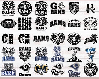Rams Mascot Bundle SVG, Rams School Spirit svg, Rams Cheerleading svg, Rams Football Team Gear, Rams Fan svg, Cricut, Silhouette