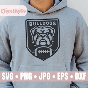 Bulldogs Svg, Bulldogs voetbal SVG, Bulldog Svg voor Cricut, sport Svg, Bulldog Png, school mascotte Svg, digitale bestanden, Instant Download