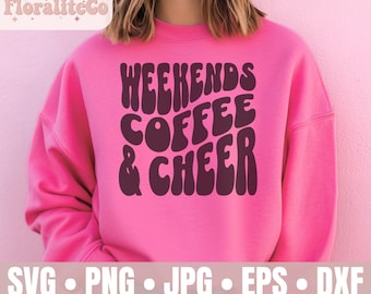 cheer svg, Cheerleader svg, weekends coffee & Cheer svg, cheer bow svg, cheer mom svg, cheer life svg, cheerleading svg, Digital Download