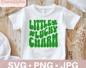 Mommy's Little lucky Charm svg png, St. Patrick's Day svg, Girls St. Patrick's Day Shirt svg, Kids St. Patrick's Day svg, Cute Baby Cut File