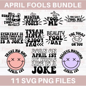 April Fools Day svg bundel, grappige Svg, 1 april JPG, April Fools Day digitaal bestand, April Fools Day quote, Joke Svg, April Fools Day svg