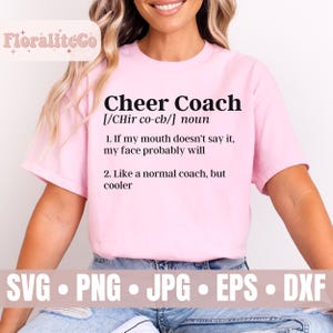 Svg de définition d'entraîneur de pom-pom girl, svg entraîneur de pom-pom girl, pom-pom girl svg, svg chemise Funny Cheer, svg arc cheer, svg cheer life, svg pom-pom girl