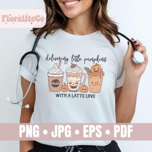 Lieferung kleiner Kürbisse PNG, Arbeit und Lieferung Halloween Png, Arbeit und Lieferung Png, Halloween Krankenschwester Geschenk, Lieferung Krankenschwester PNG
