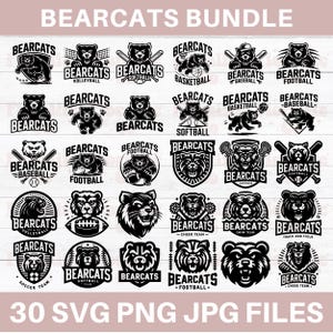 Bearcats svg Bundle, Bearcat Claws svg, Bearcats Football Mascot svg, Bearcats claws svg, School Spirit, Digital file Download, Cheer png